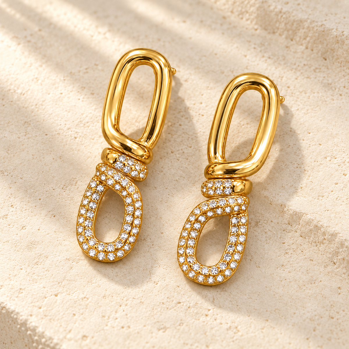 Pavé Link Earrings by JHIL