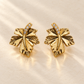 Sculpted Leaf Studs by JHIL